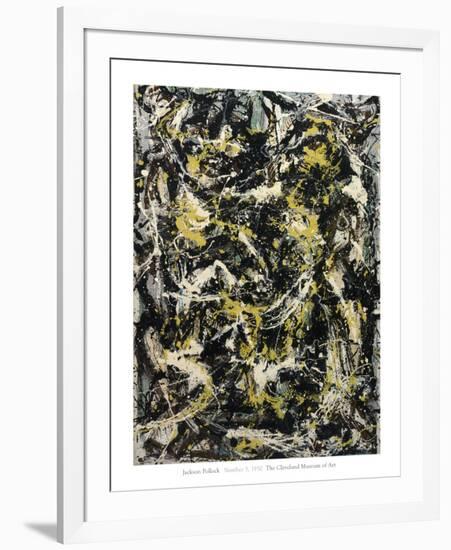 Number 5, 1950, 1950-Jackson Pollock-Framed Art Print