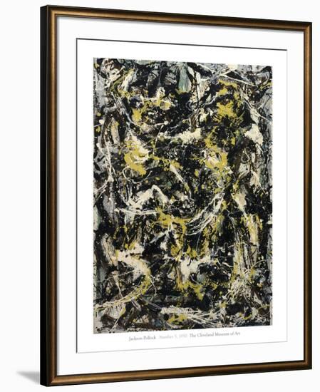 Number 5, 1950, 1950-Jackson Pollock-Framed Art Print