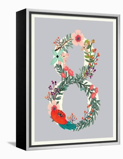 Number 8-Kindred Sol Collective-Framed Stretched Canvas