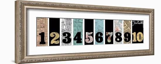 Number Map I-Max Carter-Framed Giclee Print