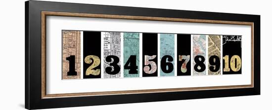 Number Map I-Max Carter-Framed Giclee Print