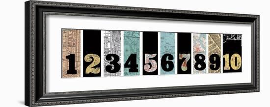 Number Map I-Max Carter-Framed Giclee Print