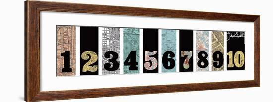 Number Map I-Max Carter-Framed Art Print