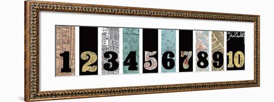 Number Map I-Max Carter-Framed Art Print