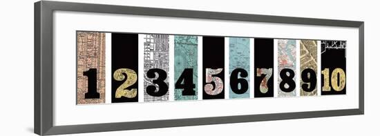 Number Map I-Max Carter-Framed Art Print