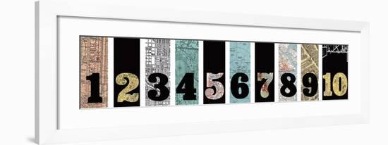 Number Map I-Max Carter-Framed Art Print