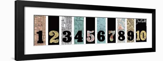 Number Map I-Max Carter-Framed Art Print