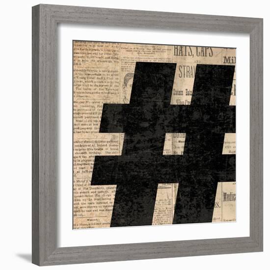 Number Sign-N. Harbick-Framed Art Print