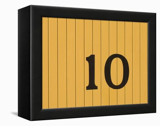 Number Ten on the Side of a Historic Trolley Car-John Nordell-Framed Premier Image Canvas