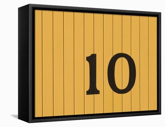 Number Ten on the Side of a Historic Trolley Car-John Nordell-Framed Premier Image Canvas