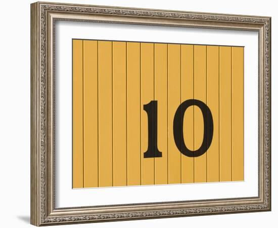 Number Ten on the Side of a Historic Trolley Car-John Nordell-Framed Photographic Print