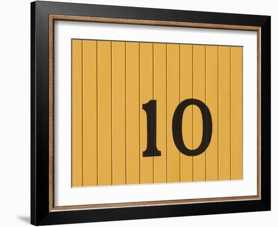 Number Ten on the Side of a Historic Trolley Car-John Nordell-Framed Photographic Print