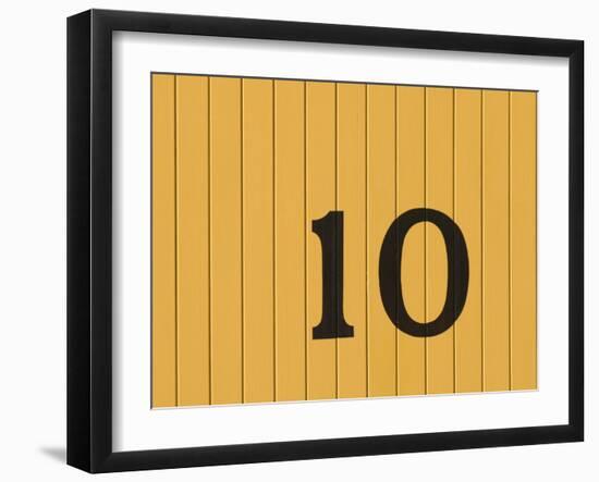Number Ten on the Side of a Historic Trolley Car-John Nordell-Framed Photographic Print