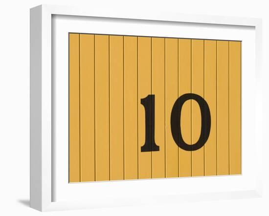 Number Ten on the Side of a Historic Trolley Car-John Nordell-Framed Photographic Print