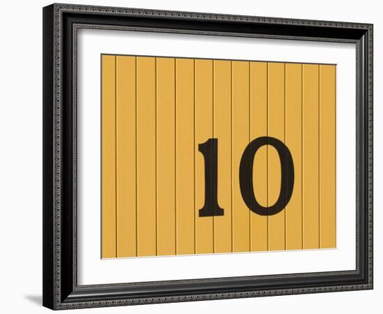 Number Ten on the Side of a Historic Trolley Car-John Nordell-Framed Photographic Print