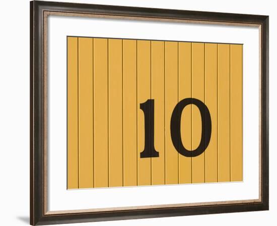 Number Ten on the Side of a Historic Trolley Car-John Nordell-Framed Photographic Print