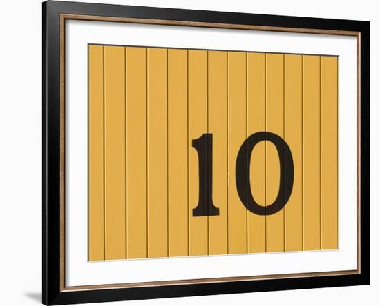 Number Ten on the Side of a Historic Trolley Car-John Nordell-Framed Photographic Print