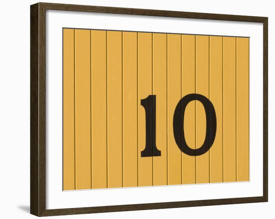 Number Ten on the Side of a Historic Trolley Car-John Nordell-Framed Photographic Print