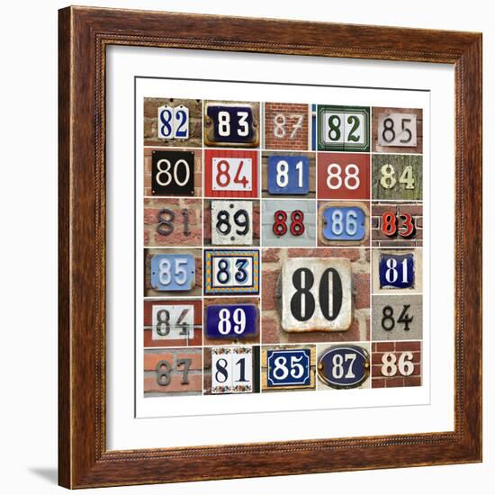 Numbers 80S-Defotoberg-Framed Photographic Print