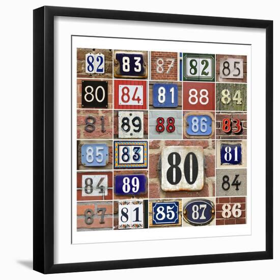 Numbers 80S-Defotoberg-Framed Photographic Print