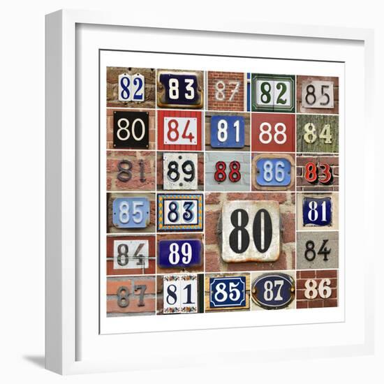 Numbers 80S-Defotoberg-Framed Photographic Print