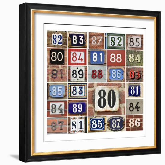 Numbers 80S-Defotoberg-Framed Photographic Print