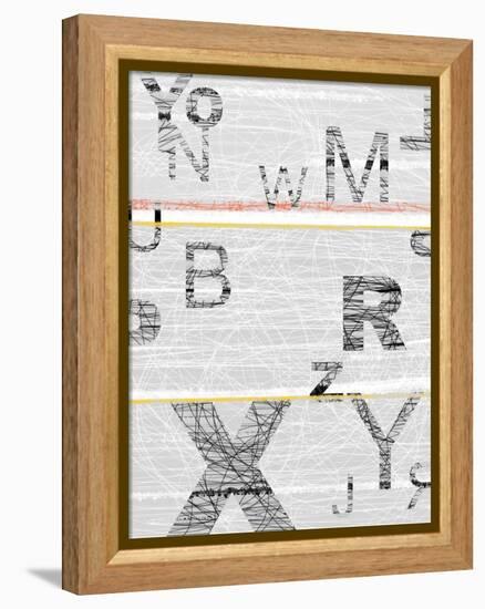 Numbers Grey-NaxArt-Framed Stretched Canvas