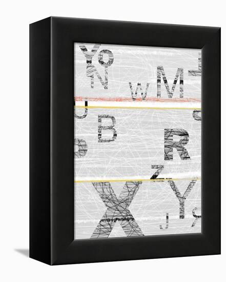 Numbers Grey-NaxArt-Framed Stretched Canvas