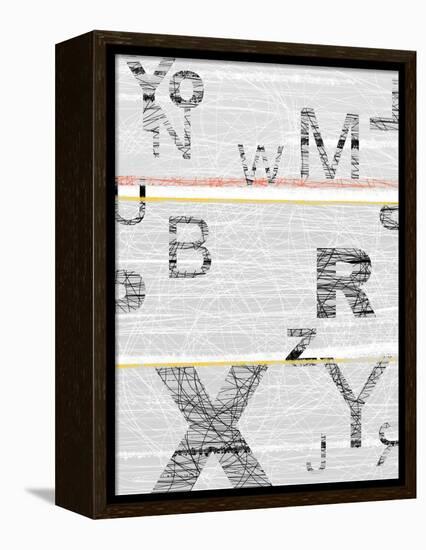 Numbers Grey-NaxArt-Framed Stretched Canvas
