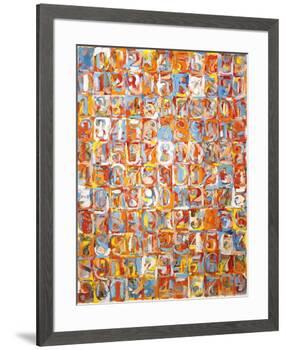 Numbers in Color-Jasper Johns-Framed Art Print