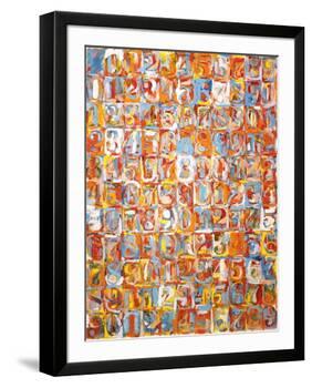 Numbers in Color-Jasper Johns-Framed Art Print