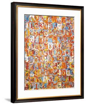 Numbers in Color-Jasper Johns-Framed Art Print