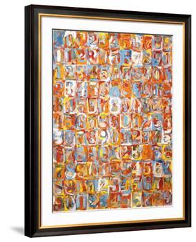 Numbers in Color-Jasper Johns-Framed Art Print