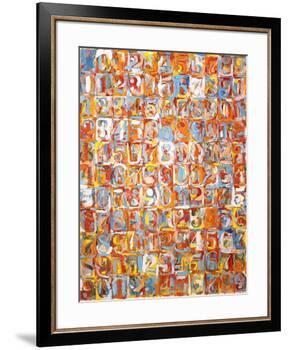 Numbers in Color-Jasper Johns-Framed Art Print