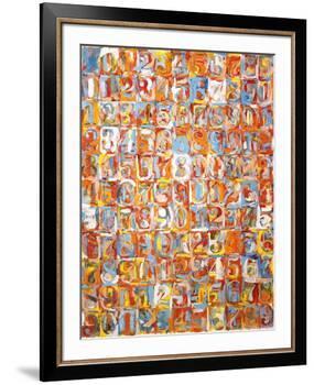 Numbers in Color-Jasper Johns-Framed Art Print