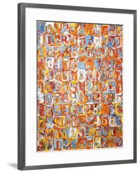 Numbers in Color-Jasper Johns-Framed Art Print