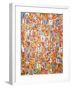 Numbers in Color-Jasper Johns-Framed Art Print