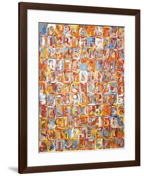 Numbers in Color-Jasper Johns-Framed Art Print