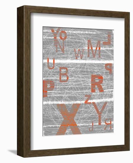 Numbers Orange-NaxArt-Framed Art Print