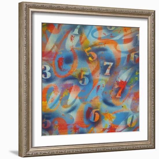 Numbers-Abstract Graffiti-Framed Giclee Print