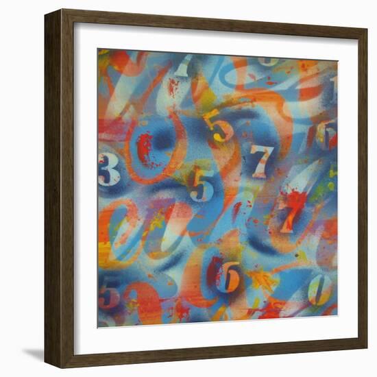 Numbers-Abstract Graffiti-Framed Giclee Print