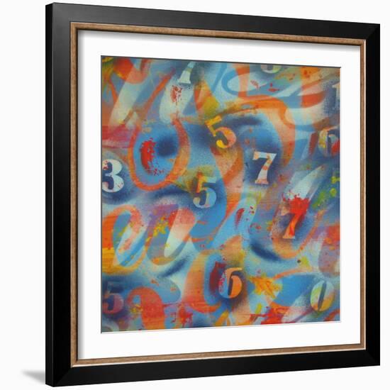 Numbers-Abstract Graffiti-Framed Giclee Print