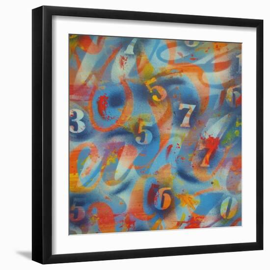 Numbers-Abstract Graffiti-Framed Giclee Print