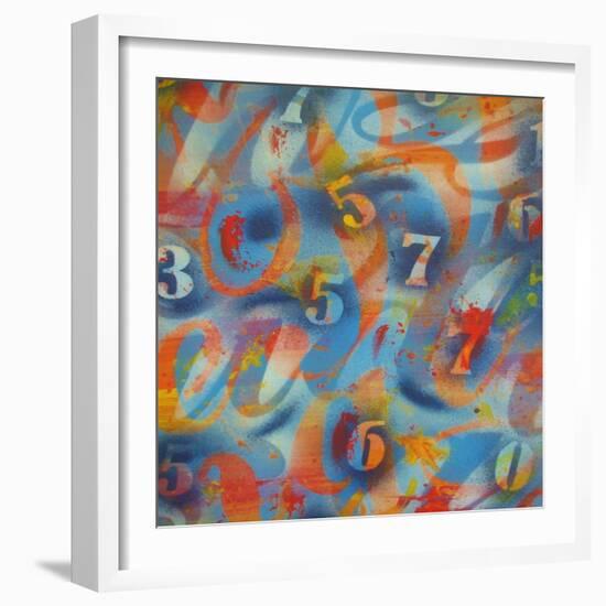 Numbers-Abstract Graffiti-Framed Giclee Print