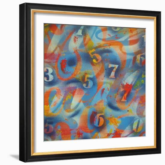 Numbers-Abstract Graffiti-Framed Giclee Print