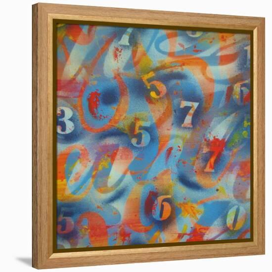 Numbers-Abstract Graffiti-Framed Premier Image Canvas