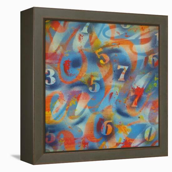 Numbers-Abstract Graffiti-Framed Premier Image Canvas