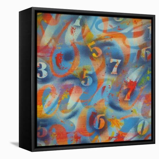 Numbers-Abstract Graffiti-Framed Premier Image Canvas