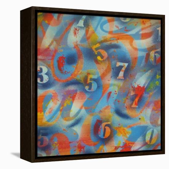 Numbers-Abstract Graffiti-Framed Premier Image Canvas