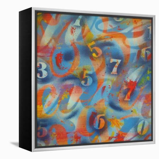 Numbers-Abstract Graffiti-Framed Premier Image Canvas